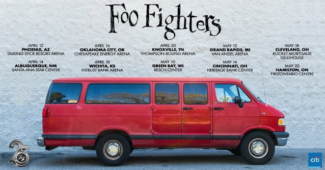 FOO FIGHTERS Announce Rescheduled Dates For Rest Of 'Van Tour' 2020